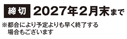 2027年2月末まで